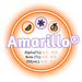 A graphic showing the brewing values of Amarillo® Hops, circled in orange on a white background.