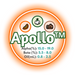 A graphic showing the brewing values of US Apollo™ Hops, circled in orange on a white background.