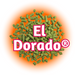 A logo featuring green El Dorado® Hops T90 pellets against an orange background with the text 'El Dorado' in white.
