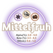 A graphic showing the brewing values of EU Hallertau Mittelfruh Hops, circled in purple, with a white background.