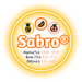 A graphic showing the brewing values of US grown US Sabro® Hops, circled in yellow on a white background.