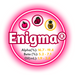 A graphic showing the brewing values of Enigma® Hops, surrounded by a red-pink ring, on a white background.