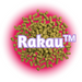 A close-up of NZ Rakau™ Hops T90 pellets, showing small green pellets with the brand name 'RAKAU' logo in the background.